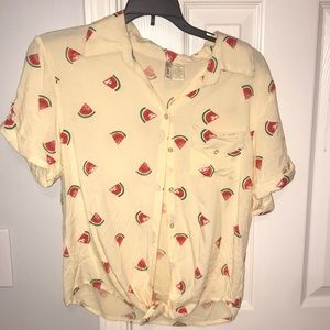 H&M watermelon button up